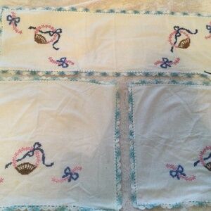 Hand Embroidered Doilies 3 pieces